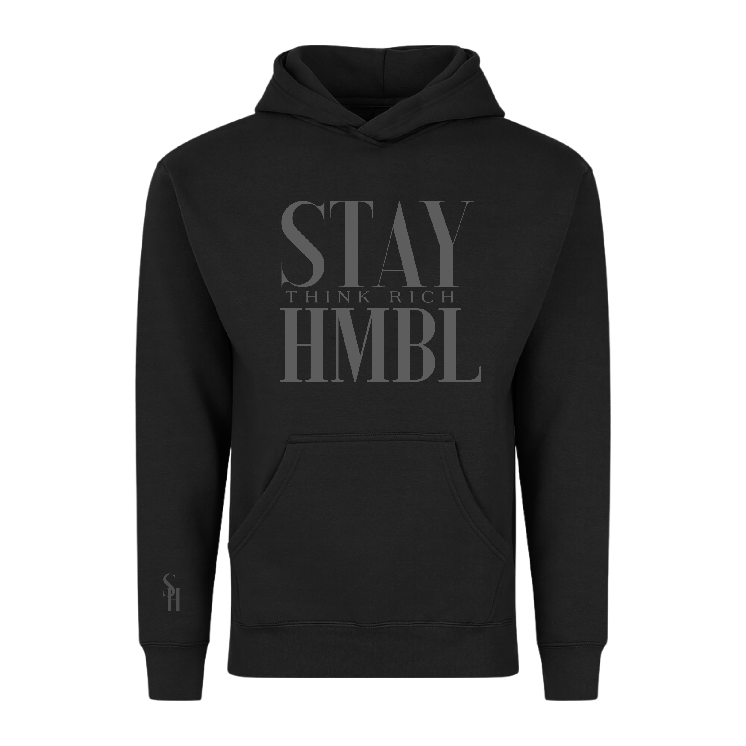 Stay HMBL Think Rich Heavy Hoodie - Black Stay HMBL Think Rich Heavy Hoodie - Black