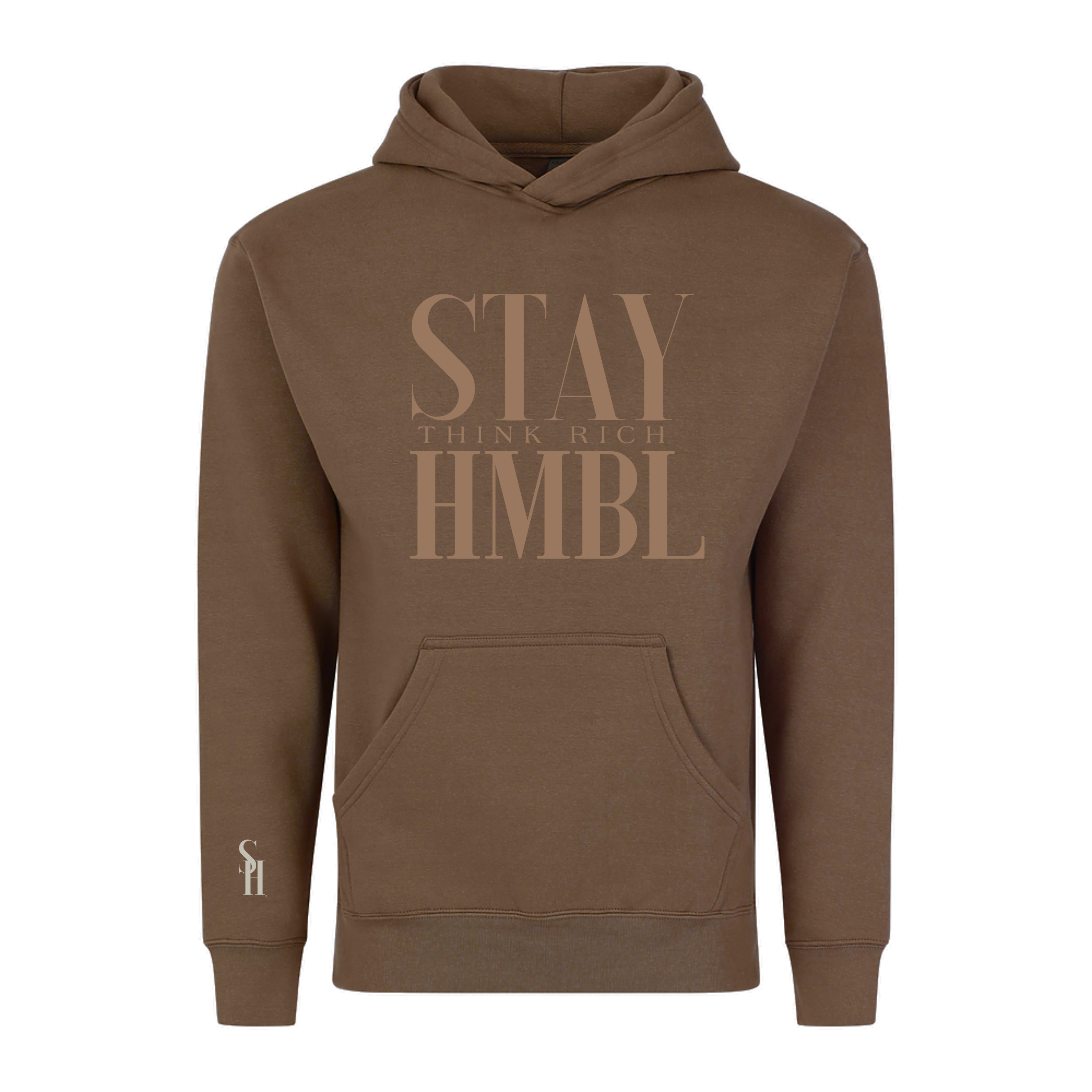 Stay HMBL Think Rich Heavy Hoodie - Brown Stay HMBL Think Rich Heavy Hoodie - Brown