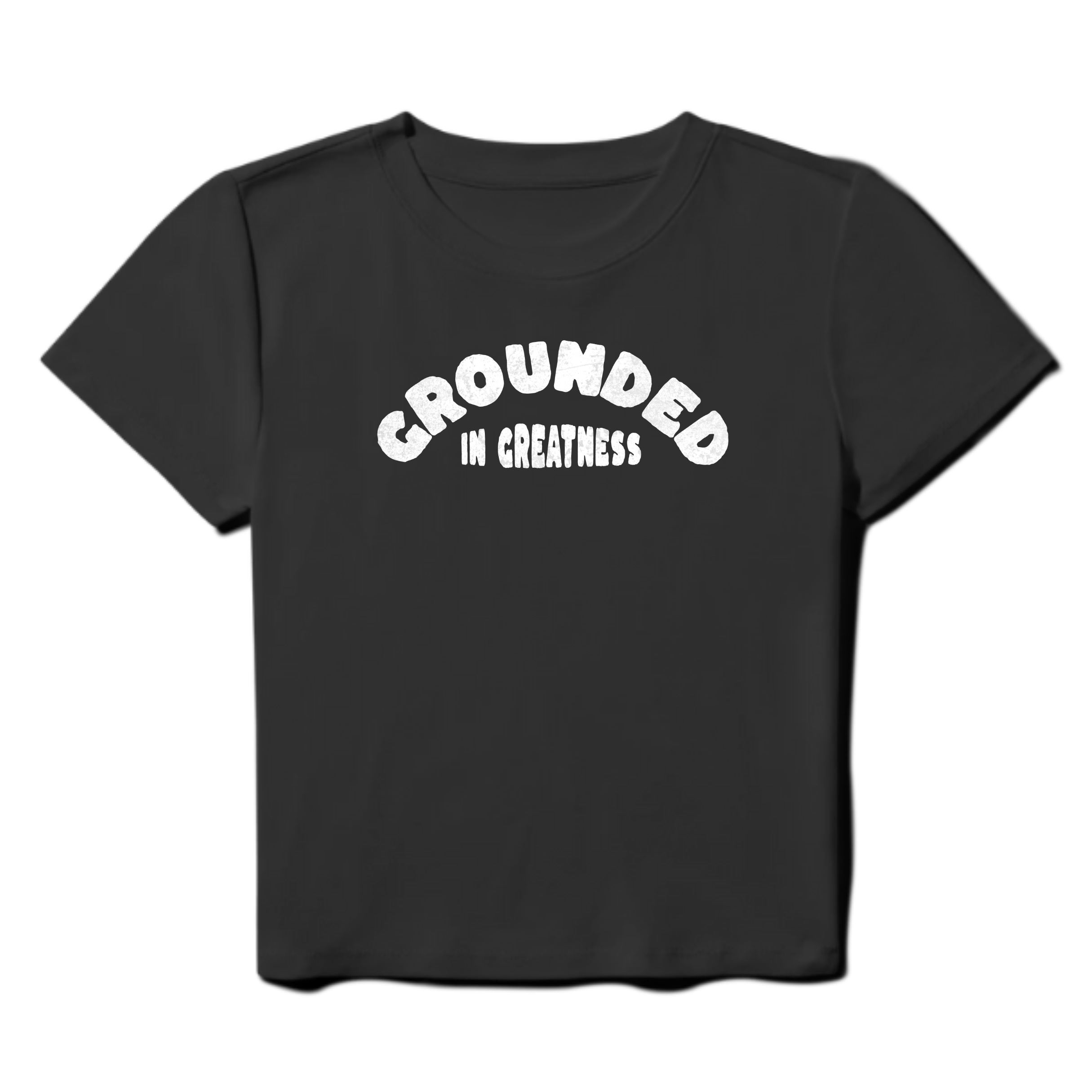 Stay HMBL Grounded In Greatness Baby Tee - Black Stay HMBL Grounded In Greatness Baby Tee - Black