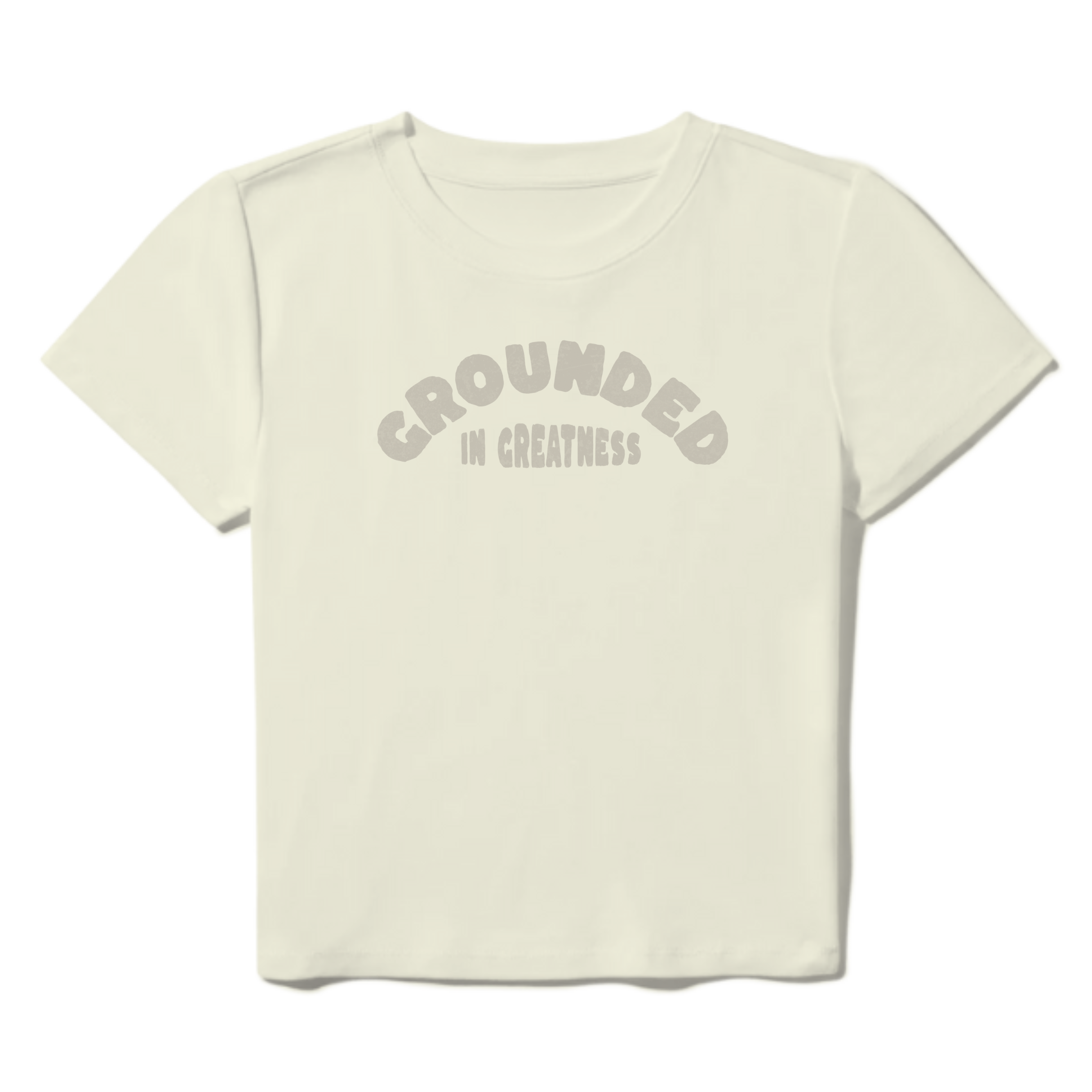 Stay HMBL Grounded In Greatness Baby Tee - Creme Stay HMBL Grounded In Greatness Baby Tee - Creme