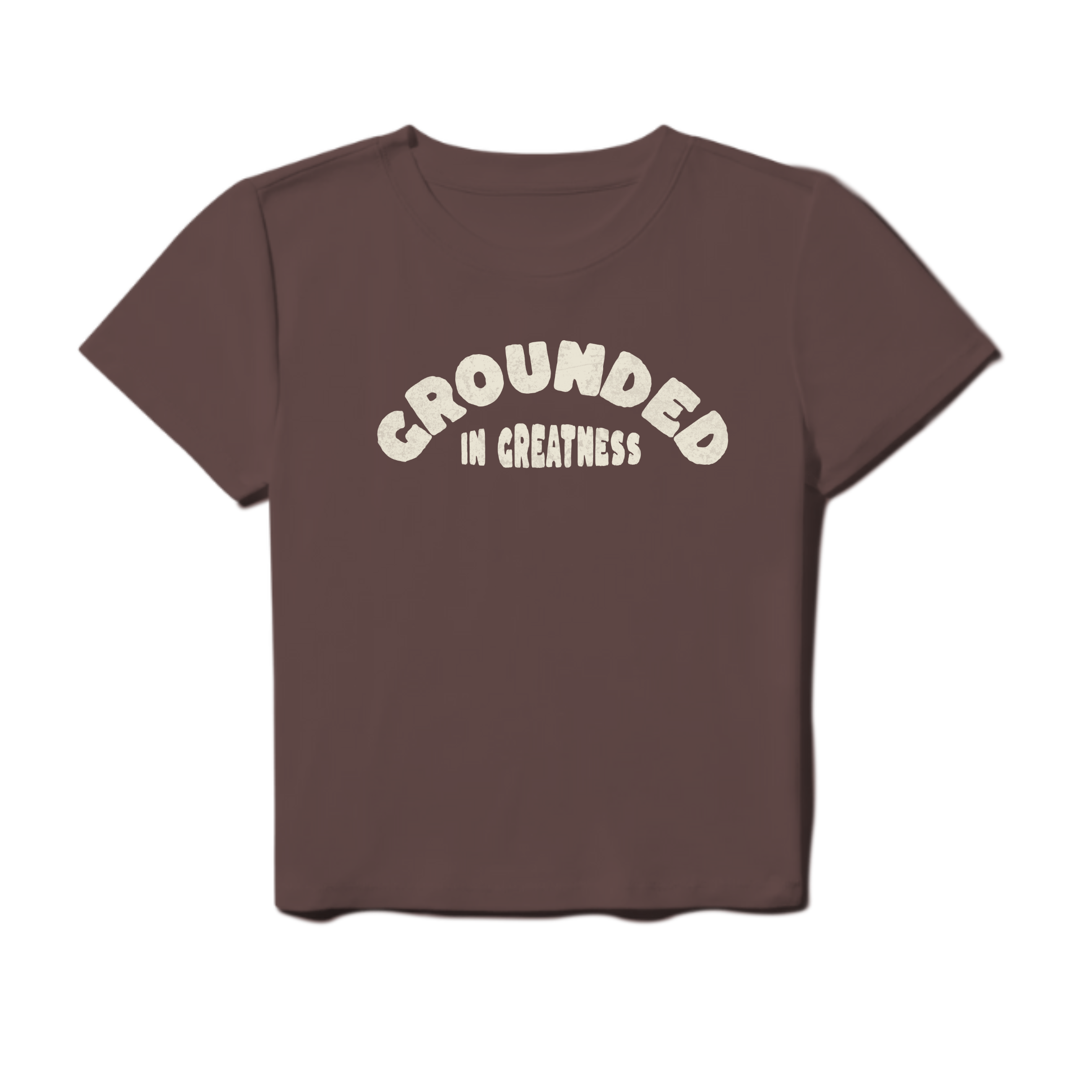 Stay HMBL Grounded In Greatness Baby Tee - Brown Stay HMBL Grounded In Greatness Baby Tee - Brown