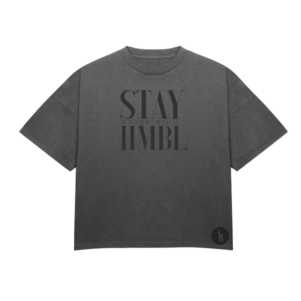 Stay HMBL Think Rich T-Shirt - Gray