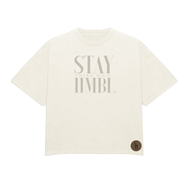 Stay HMBL Think Rich T-Shirt - Creme
