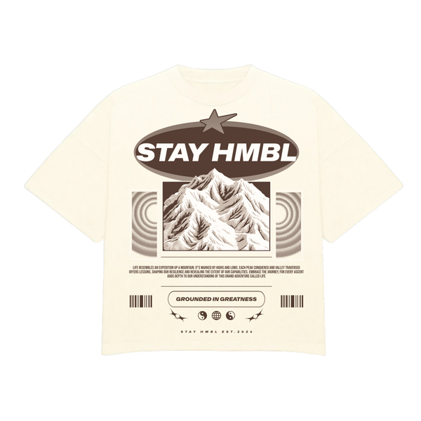 Stay HMBL Mountain T-Shirt - Creme