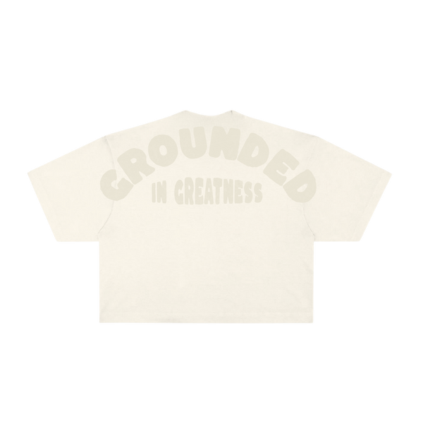 Stay HMBL Grounded In Greatness One Size Crop - Creme