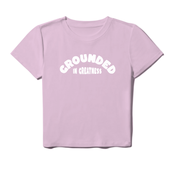Stay HMBL Grounded In Greatness Baby Tee - Pink