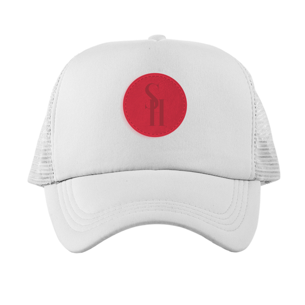 Stay HMBL Patch Trucker Hat - White & Red